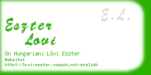 eszter lovi business card
